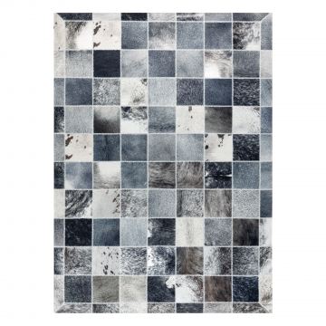 Dywan PATCHWORK 21716 szary - Skóra bydlęca