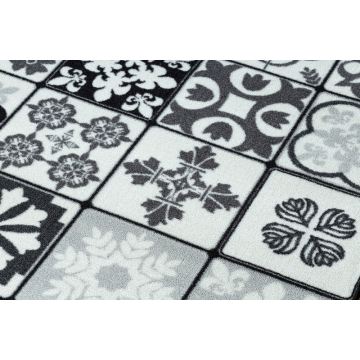 CHODNIK podgumowany AZULEJO PATCHWORK, PŁYTKI LIZBOŃSKIE szary / czarny