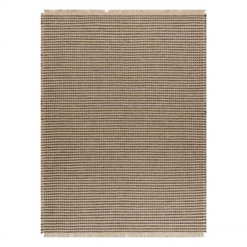 Dywan JUTE 3652 czarny / beż linie - jutowy, płaskotkany, frędzle