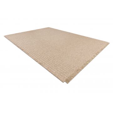 Dywan JUTE 3650 beż linie - jutowy, płaskotkany, frędzle