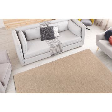 Dywan JUTE 3650 beż linie - jutowy, płaskotkany, frędzle