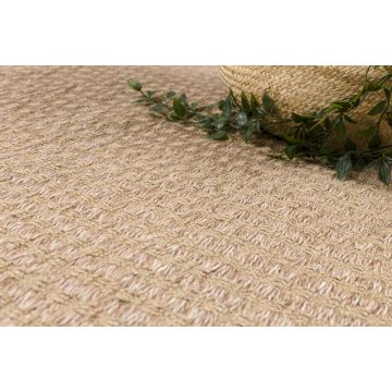 Dywan JUTE 3650 beż linie - jutowy, płaskotkany, frędzle