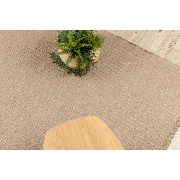 Dywan JUTE 3650 beż linie - jutowy, płaskotkany, frędzle