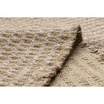 Dywan JUTE 3650 beż linie - jutowy, płaskotkany, frędzle