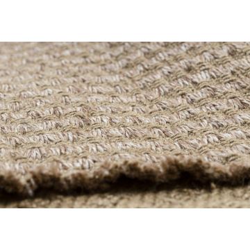 Dywan JUTE 3650 beż linie - jutowy, płaskotkany, frędzle