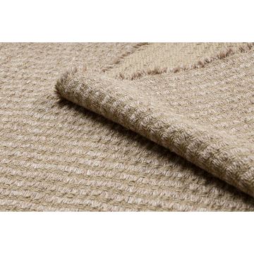 Dywan JUTE 3650 beż linie - jutowy, płaskotkany, frędzle