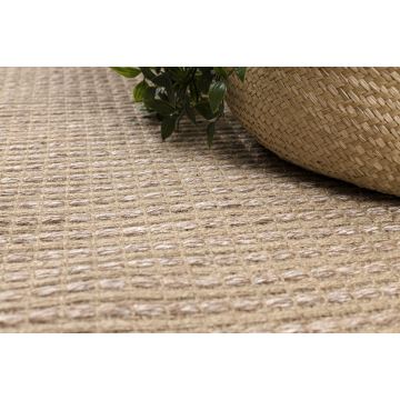 Dywan JUTE 3652 ciemny beż jednolity - jutowy, płaskotkany, frędzle