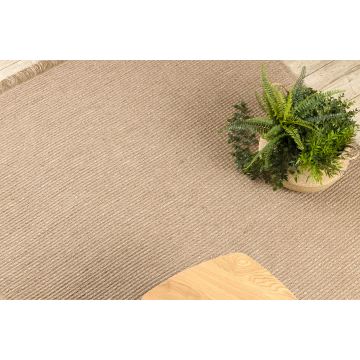 Dywan JUTE 3652 ciemny beż jednolity - jutowy, płaskotkany, frędzle