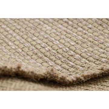 Dywan JUTE 3652 ciemny beż jednolity - jutowy, płaskotkany, frędzle