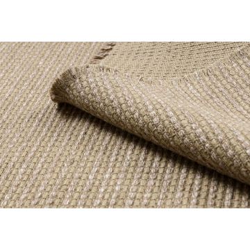 Dywan JUTE 3652 ciemny beż jednolity - jutowy, płaskotkany, frędzle
