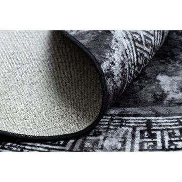 Dywan do prania MIRO 51199.807 koło Marmur, grecki antypoślizgowy - czarny / biały