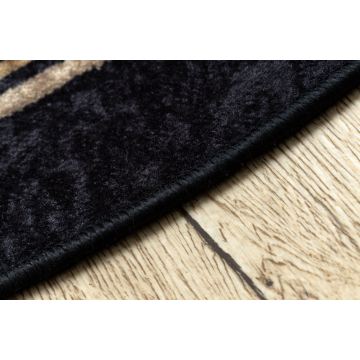 Dywan do prania MIRO 51360.802 koło Grecki antypoślizgowy - czarny / złoty