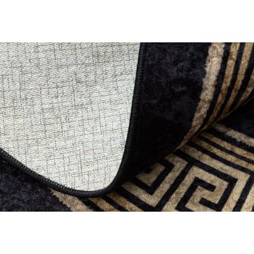 Dywan do prania MIRO 51360.802 koło Grecki antypoślizgowy - czarny / złoty