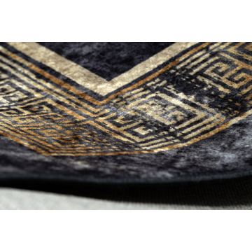 Dywan do prania MIRO 51278.809 Marmur, grecki antypoślizgowy - czarny / złoty