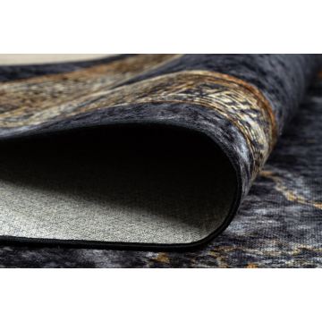 Dywan do prania MIRO 51278.809 Marmur, grecki antypoślizgowy - czarny / złoty