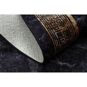Dywan do prania MIRO 51278.809 Marmur, grecki antypoślizgowy - czarny / złoty