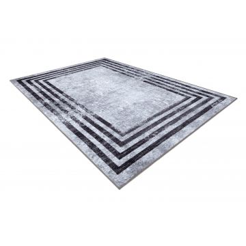 Dywan do prania MIRO 51325.805 Geometryczny, linie antypoślizgowy - szary