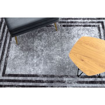 Dywan do prania MIRO 51325.805 Geometryczny, linie antypoślizgowy - szary