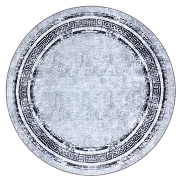 Dywan do prania MIRO 51254.802 koło Marmur, grecki antypoślizgowy - szary / czarny