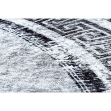 Dywan do prania MIRO 51254.802 koło Marmur, grecki antypoślizgowy - szary / czarny