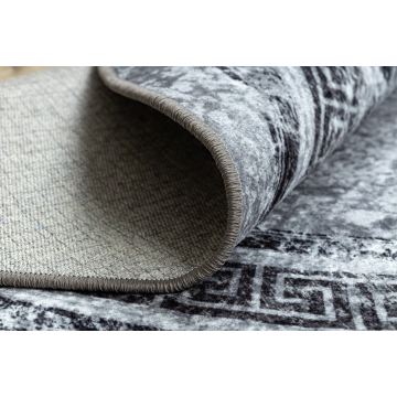 Dywan do prania MIRO 51254.802 koło Marmur, grecki antypoślizgowy - szary / czarny