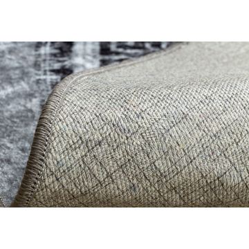 Dywan do prania MIRO 51254.802 koło Marmur, grecki antypoślizgowy - szary / czarny