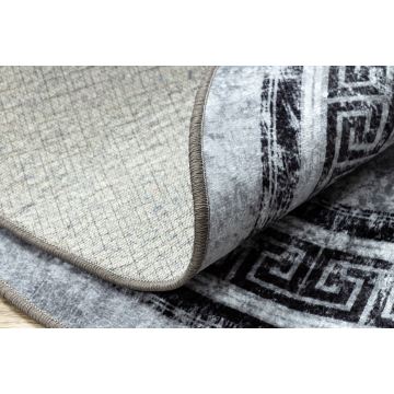 Dywan do prania MIRO 51254.802 koło Marmur, grecki antypoślizgowy - szary / czarny