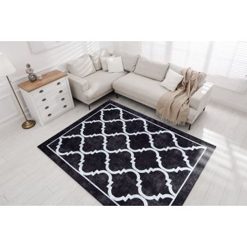 Dywan do prania MIRO 51639.806 Trellis kratka antypoślizgowy - czarny