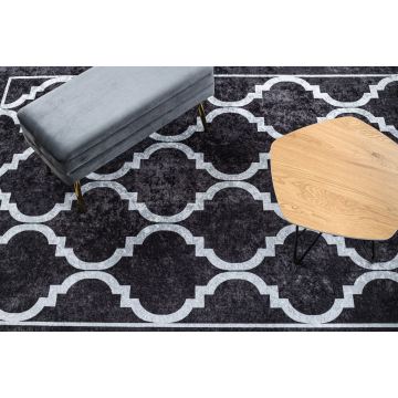 Dywan do prania MIRO 51639.806 Trellis kratka antypoślizgowy - czarny