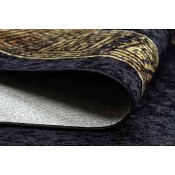 Dywan do prania MIRO 51223.806 Ramka, grecki antypoślizgowy - czarny / złoty