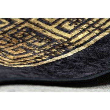 Dywan do prania MIRO 51223.806 Ramka, grecki antypoślizgowy - czarny / złoty