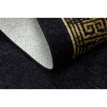 Dywan do prania MIRO 51223.806 Ramka, grecki antypoślizgowy - czarny / złoty