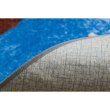 Dywan do prania JUNIOR 51827.803 Ciężarówka, koparka dla dzieci, antypoślizgowy - niebieski