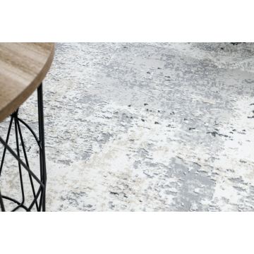 Dywan DUKE 51378 krem / szary - Beton, kamień strukturalny, bardzo miękki, frędzle