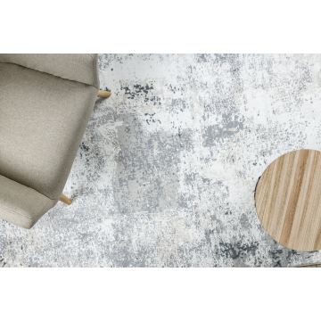 Dywan DUKE 51378 krem / szary - Beton, kamień strukturalny, bardzo miękki, frędzle