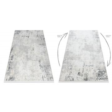 Dywan DUKE 51378 krem / szary - Beton, kamień strukturalny, bardzo miękki, frędzle