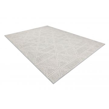 Dywan JERSEY 19241 szary - Romby, geometryczny pętelkowy, strukturalny BOHO