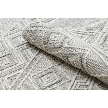 Dywan JERSEY 19234 szary - Romby, pętelkowy, strukturalny BOHO