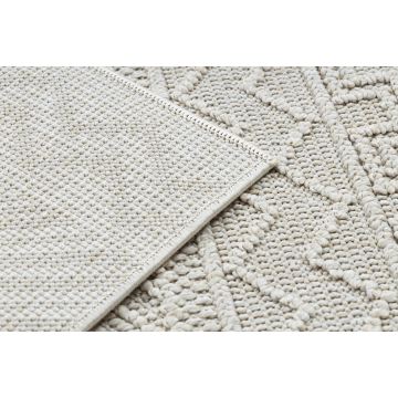 Dywan JERSEY 19234 krem - Romby, pętelkowy, strukturalny BOHO