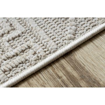 Dywan JERSEY 19234 krem - Romby, pętelkowy, strukturalny BOHO