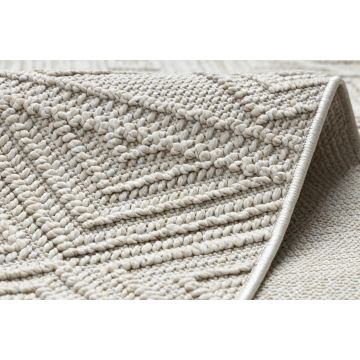 Dywan JERSEY 19234 krem - Romby, pętelkowy, strukturalny BOHO