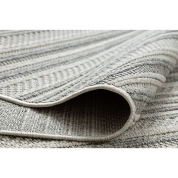 Dywan JERSEY 19233 szary - Linie, pętelkowy, strukturalny BOHO