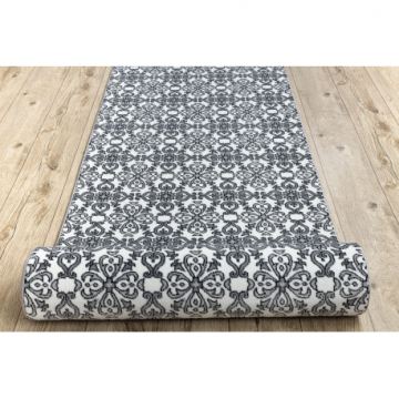 Chodnik ARGENT KWIATY- W4949 biały / szary