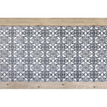 Chodnik ARGENT KWIATY- W4949 biały / szary
