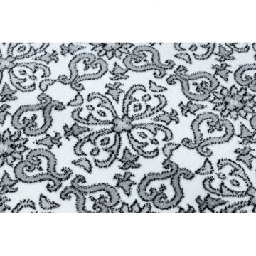 Chodnik ARGENT KWIATY- W4949 biały / szary