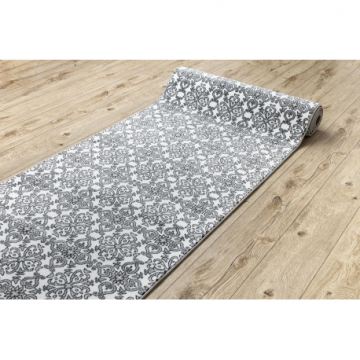 Chodnik ARGENT KWIATY- W4949 biały / szary