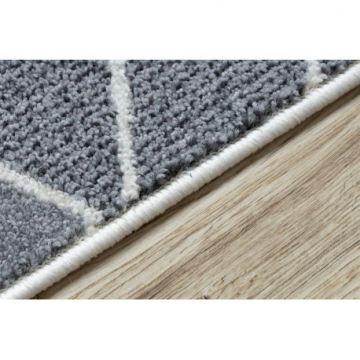 Chodnik HEOS 78590 krem / srebrny / antracyt CUBE, KOSTKA