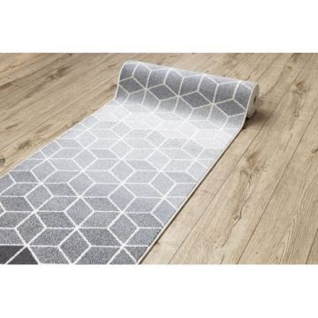 Chodnik HEOS 78590 krem / srebrny / antracyt CUBE, KOSTKA