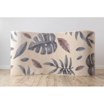 Chodnik HEOS 78428 krem / róż LIŚCIE MONSTERA