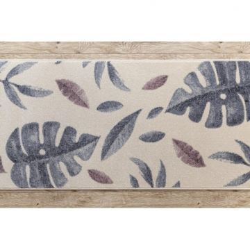Chodnik HEOS 78428 krem / róż LIŚCIE MONSTERA